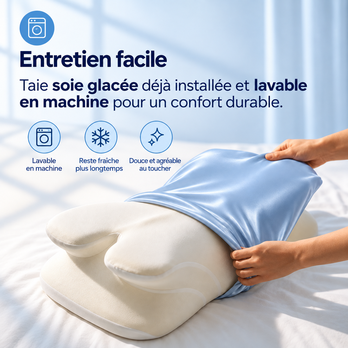 L'oreiller ergonomique rafraîchissant Dormenia